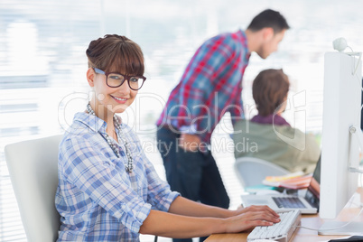 Portrait of a designer working on computer