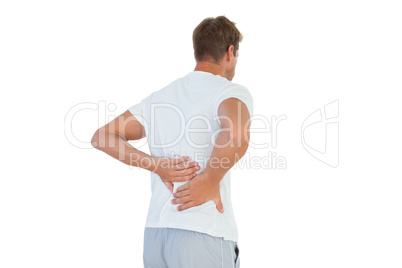 Man suffering from back pain