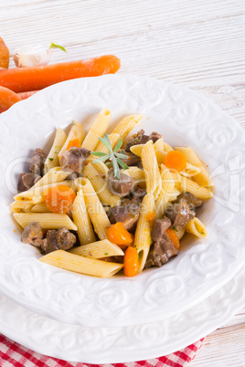 penne with goulash