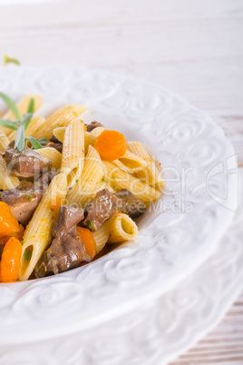 penne with goulash