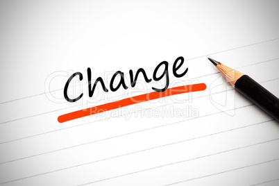 Change written on a notepad