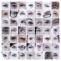 Collage of different eyes