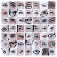 Collage of pictures with eyes