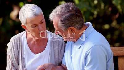 Elderly couple using digital tablet