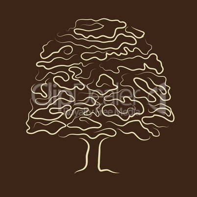 stylized tree silhouette