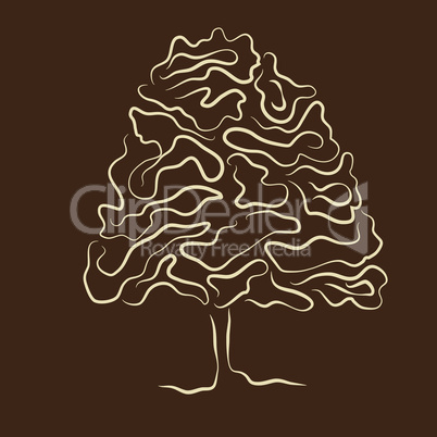stylized tree silhouette