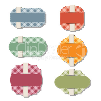 Label items set isolated on white format