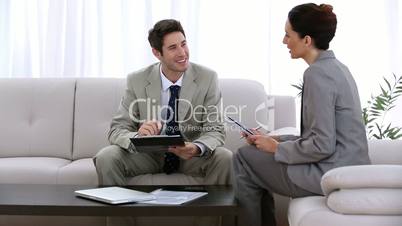 Businessman meeting with a colleague