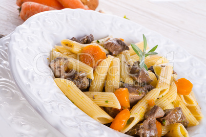 penne with goulash