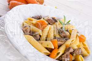 penne with goulash
