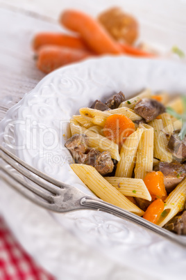 penne with goulash