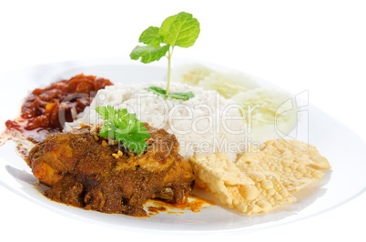 Nasi lemak traditional malay food