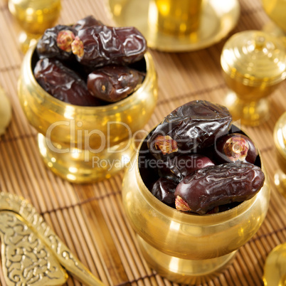 Dried date palm fruits or kurma