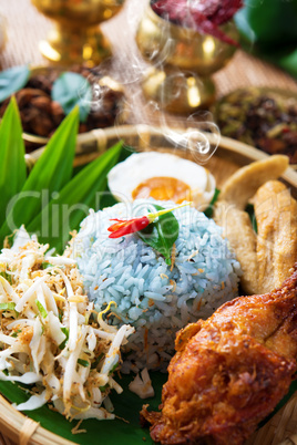 Traditional Malaysian food nasi kerabu