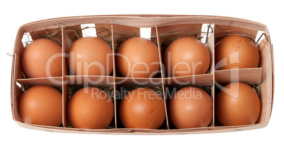 brown eggs in eco-box