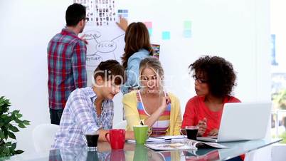 Group of designers having a brainstorm