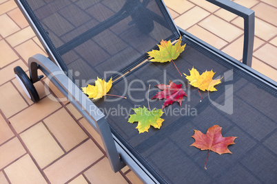 Deckchair at autumn