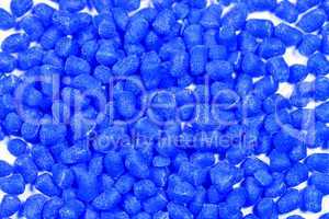 translucent blue plastic polymer