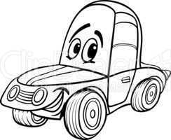 car cartoon illustration for coloring book