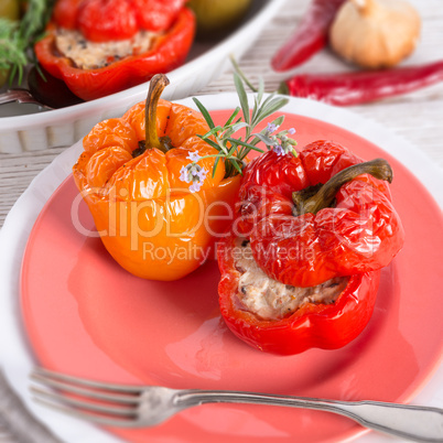 stuffed peppers with rice