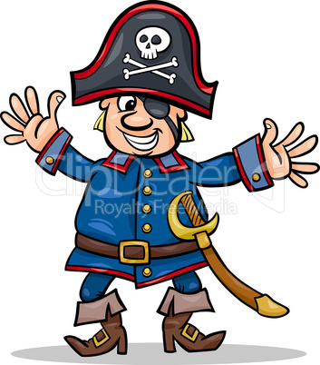 pirate captain cartoon illustration