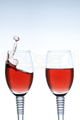 Two glasses of red wine