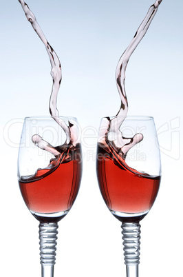 Two glasses of red wine