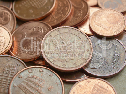 Euro coins background