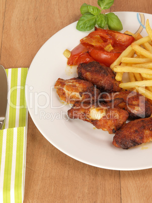 Spicy chicken wings