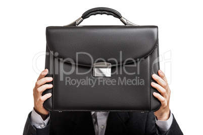 businessman hand holding briefcase