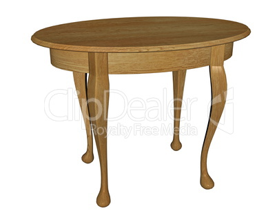 Wooden table - 3D render