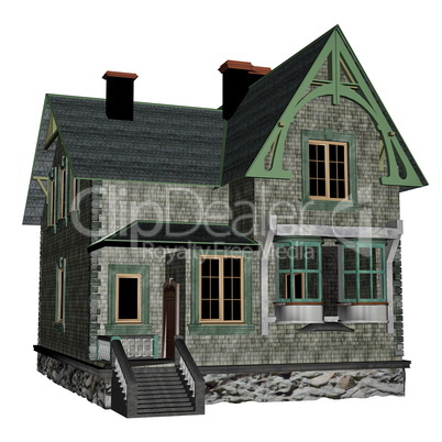 Cottage house - 3D render