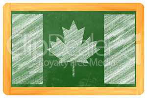 Tafel mit Kanadischer Flagge - Blackboard with canadian Flag