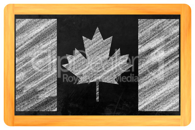 Tafel mit Kanadischer Flagge - Blackboard with canadian Flag