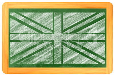 UK Flagge auf einer Tafel - UK Flag on a blackboard