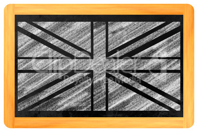 UK Flagge auf einer Tafel - UK Flag on a blackboard