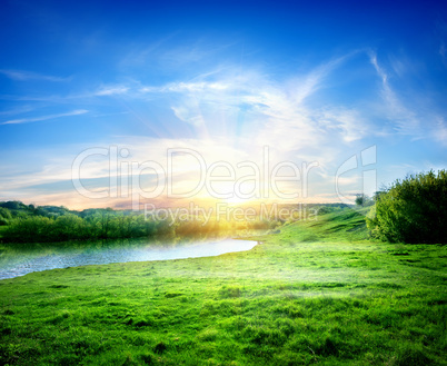 Landscape with the lake