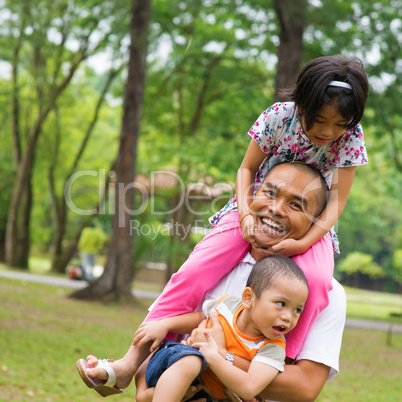 Father and children