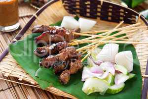 Satay  grilled meat