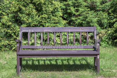 Lonely wooden bench