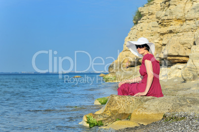 young woman portrait on the beach