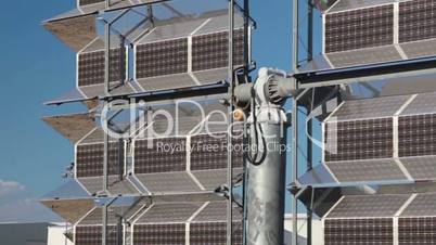 Reflector of solar power station. Close up