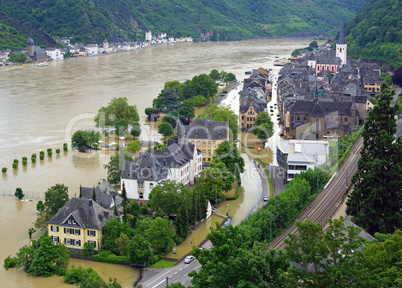 Hochwasser in St. Goar am Rheim
