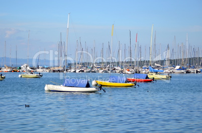 Lake Geneva and boats