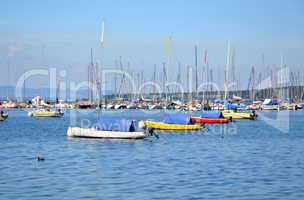 Lake Geneva and boats