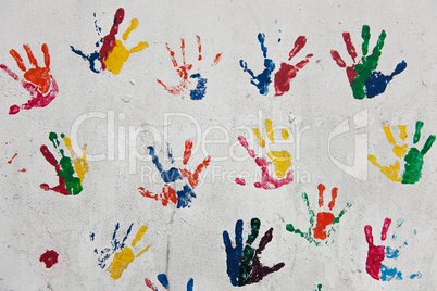 Kids hand prints