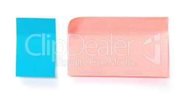 Blue and pink paper sticky stickers