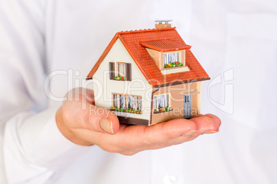 house in human hands