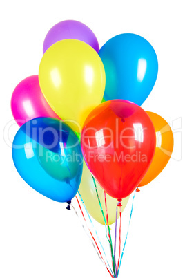 Balloons on a white background