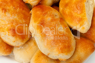 Baked patties on plate